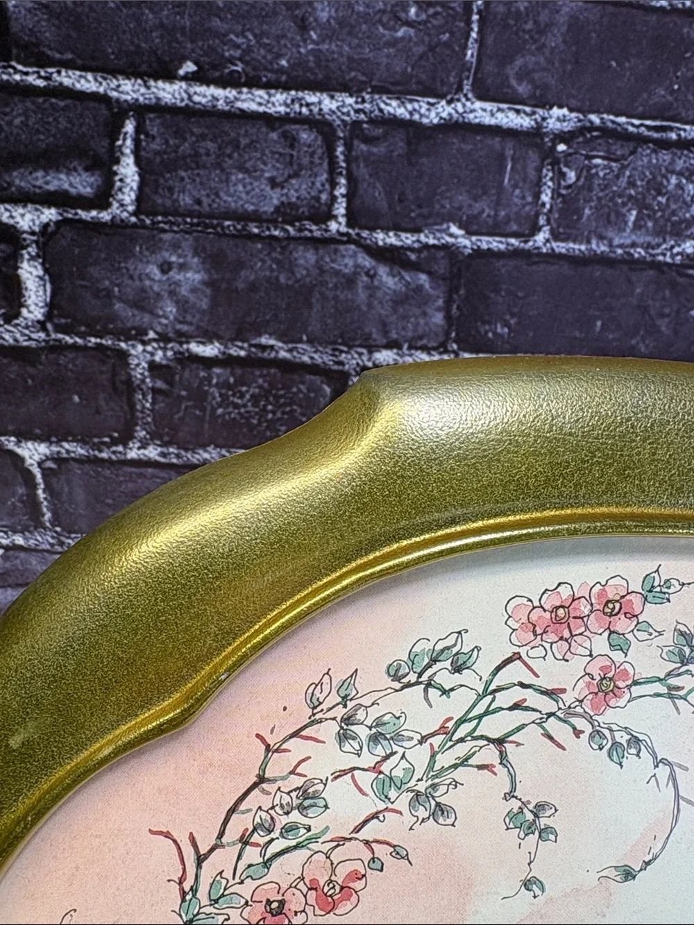 Vintage Oval Framed Wall Hanging 